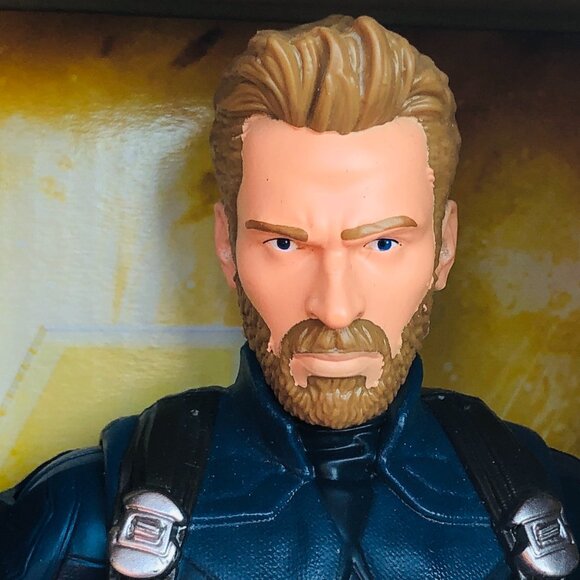 Marvel Avengers Titan Heroes Power FX Captain American Speaks French New in Box - Picture 12 of 16